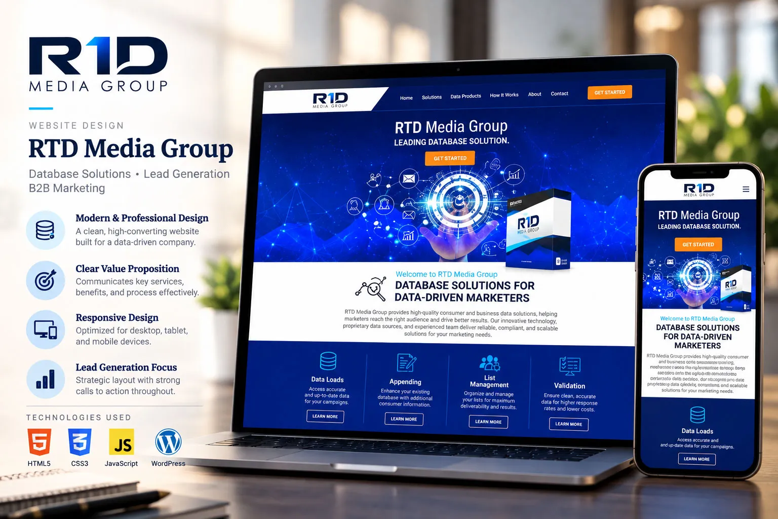 R1D Media Group website preview
