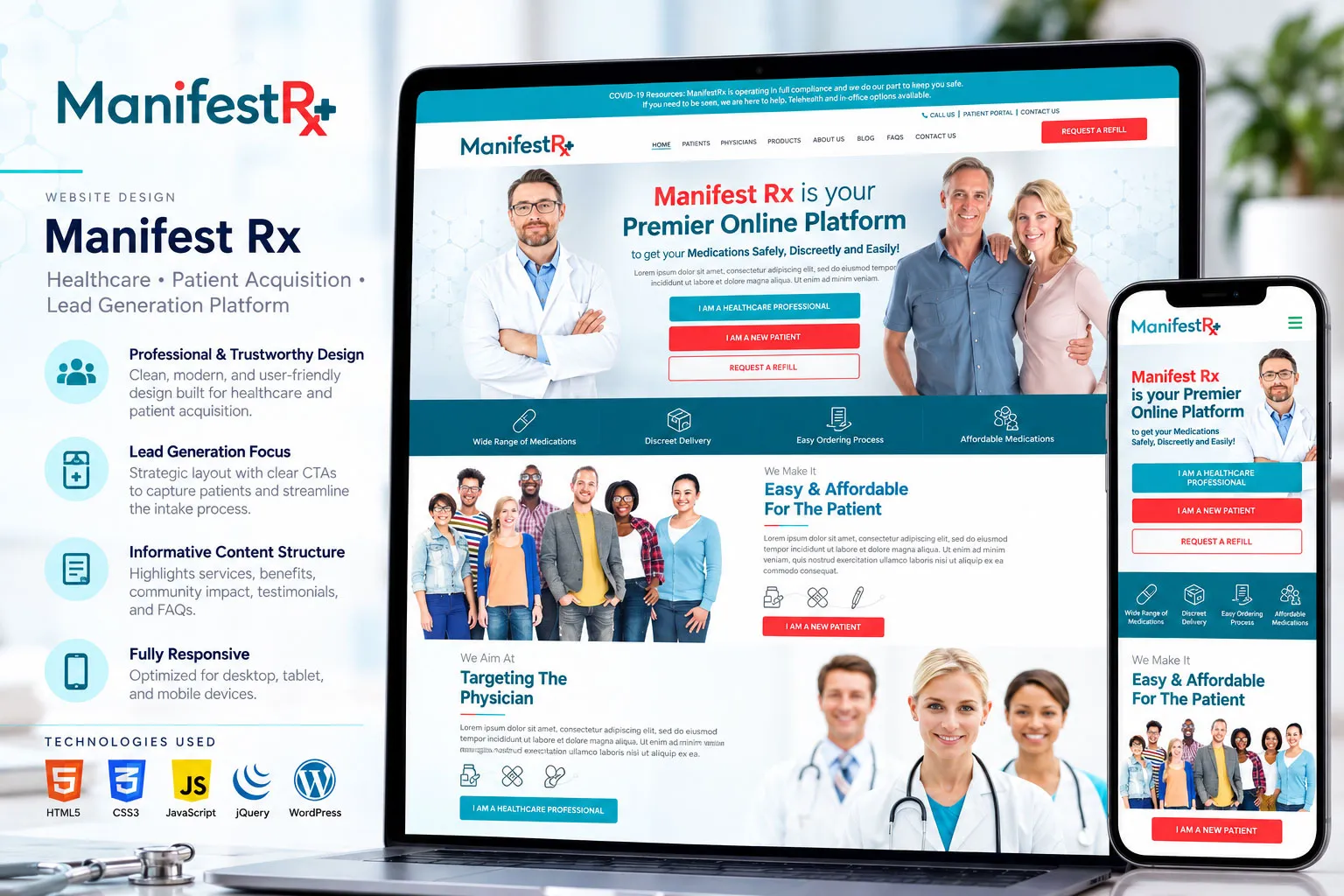 ManifestRx website preview