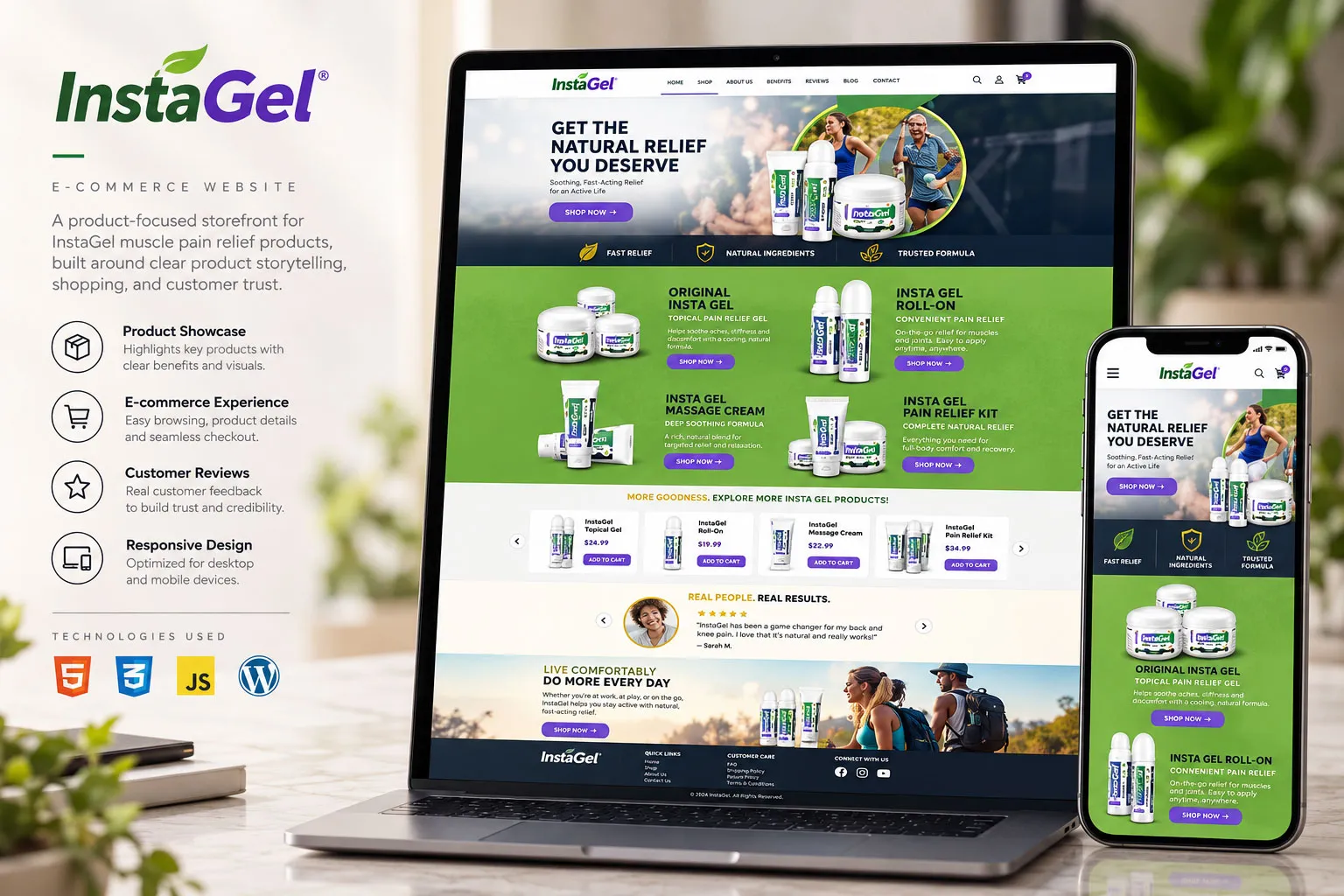 MyInstaGel website preview